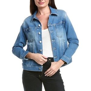 L'AGENCE Mack Oversized Blue Denim Jacket
